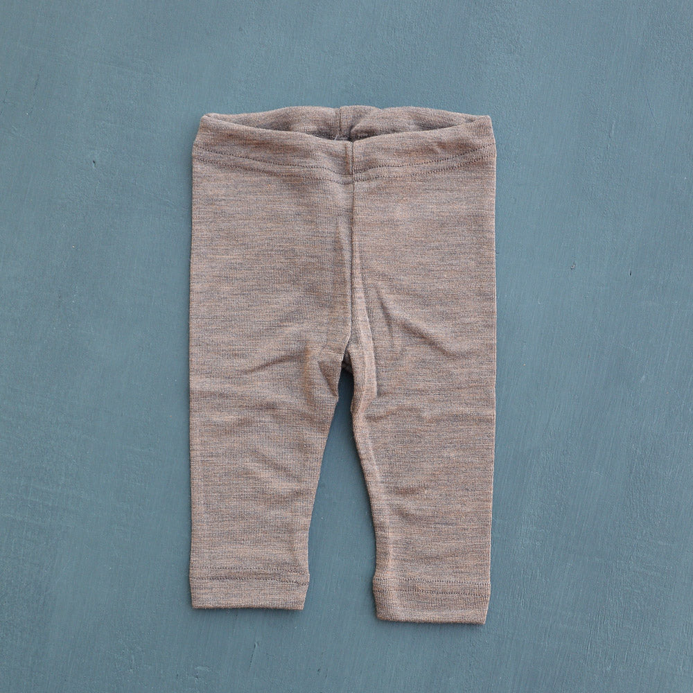 Baby Leggings in Wool Silk Walnut 0 2y