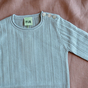 FUB Baby Body Long Sleeve 100% Merino - Pale Sage AW23 (3m-3y)