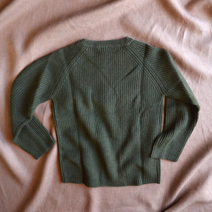 Rib Sweater in 100% Merino - Forest AW23 (2-12y)