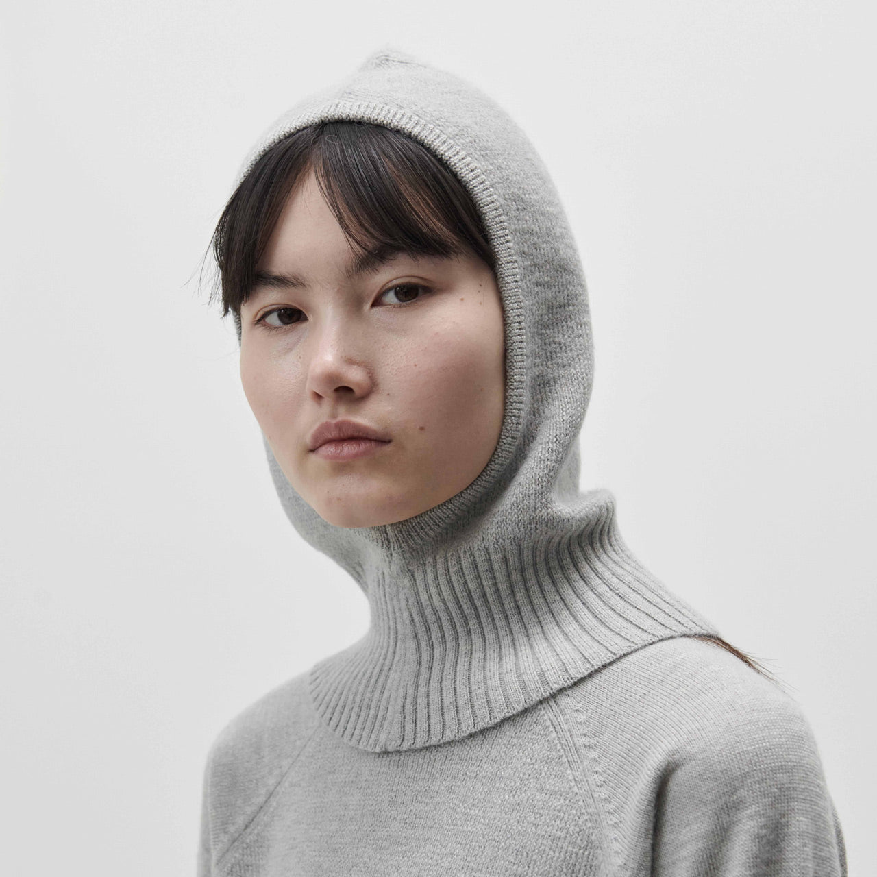 Alpaca Balaclava - Grey Melange  *Last One!