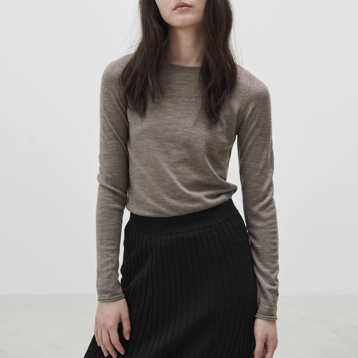 Women's Merino Basic Blouse - Black (M) *SECONDS/MENDED