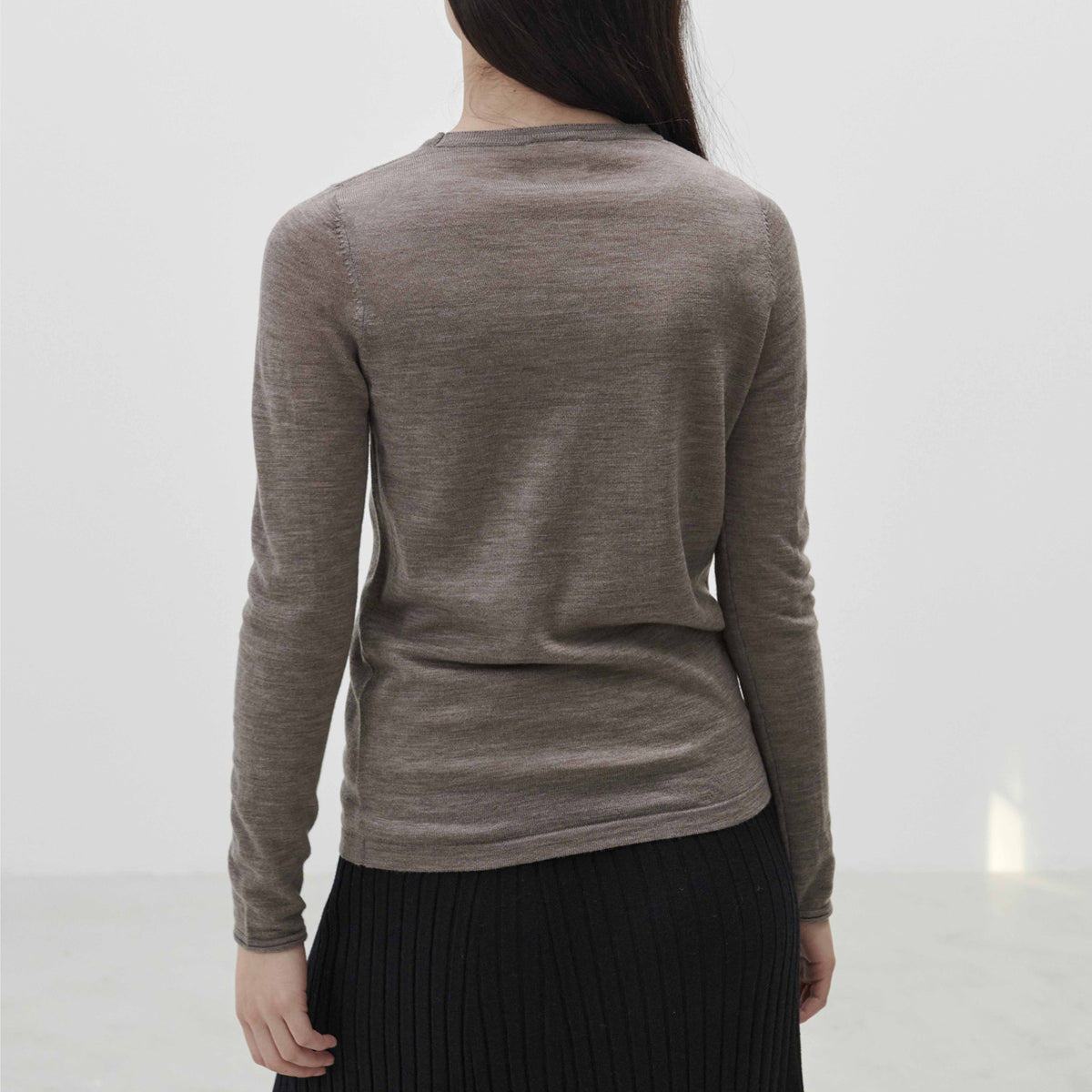 Women's Merino Basic Blouse - Black (M) *SECONDS/MENDED