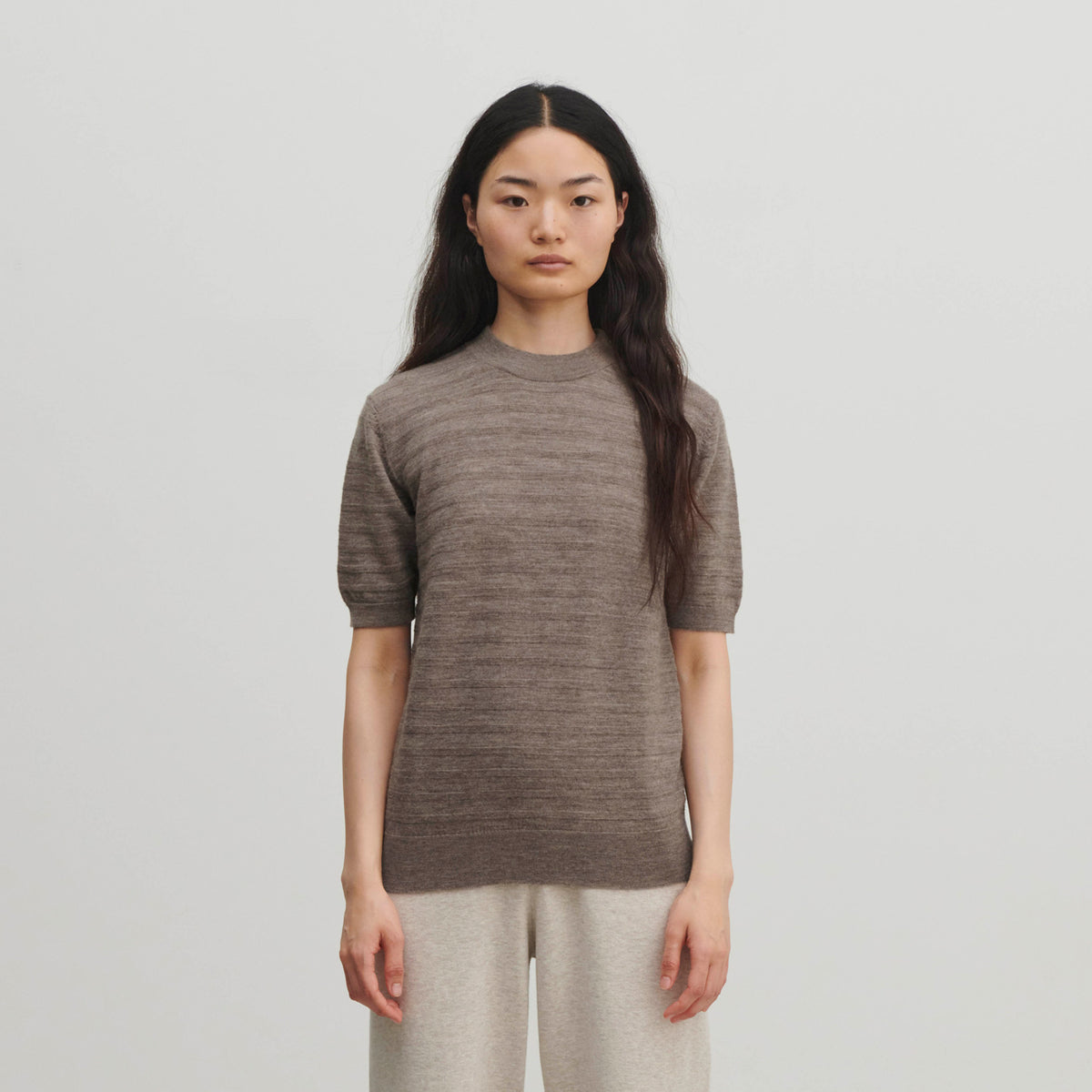 Women's Merino T-Shirt - Beige Melange (XS-XL)
