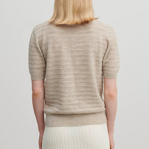 Women's Merino T-Shirt - Light Beige Melange (XS-XL)