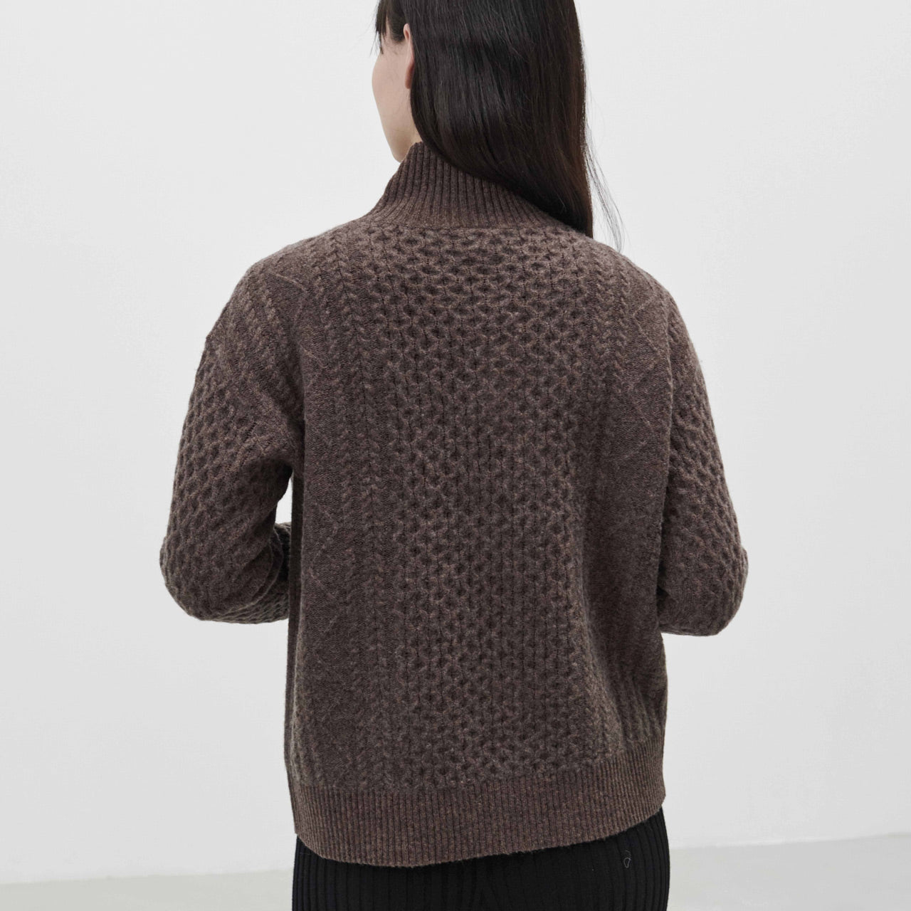 Grey aran jumper sales