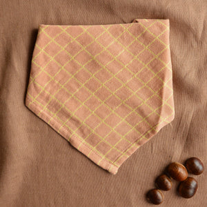 Fold over Neckerchief in Organic Cotton Muslin - Reversible