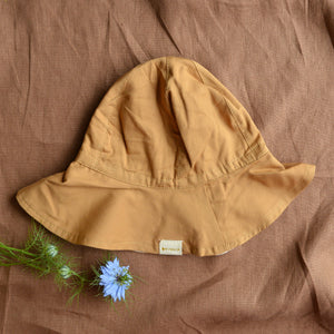 Sun Hat in 100% Organic Cotton  - Caramel (Newborn-6y+)