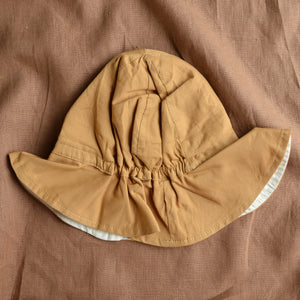 Sun Hat in 100% Organic Cotton  - Caramel (Newborn-6y+)