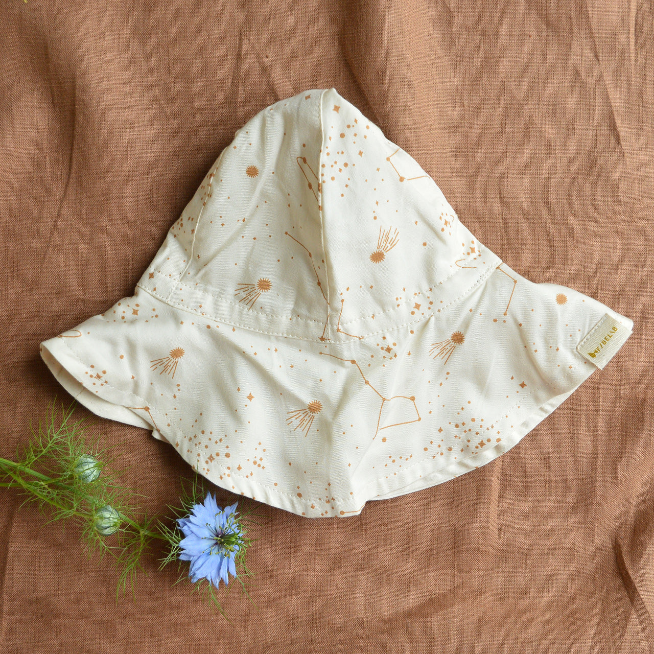 Sun Hat in 100% Organic Cotton - Celestial Print (Newborn-6y+) *Last ones