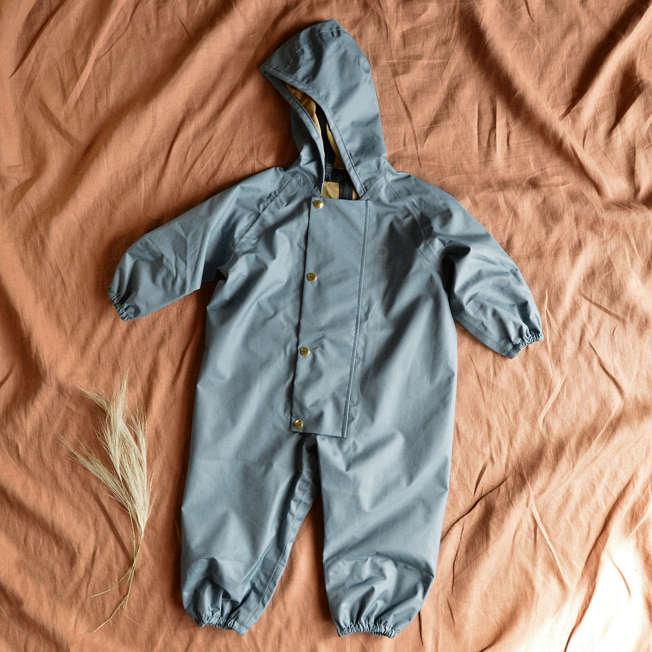 Waterproof Onesie Overalls 100% recycled PET - Heron (3-18m) *Last ones