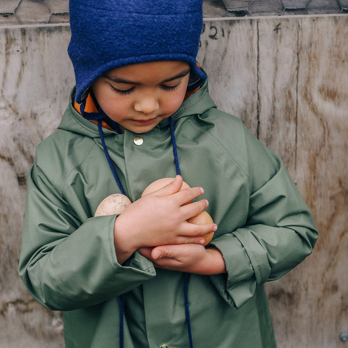 Rain Coat for Kids 100% recycled PET - Goldenrod (8-12y) *Last ones