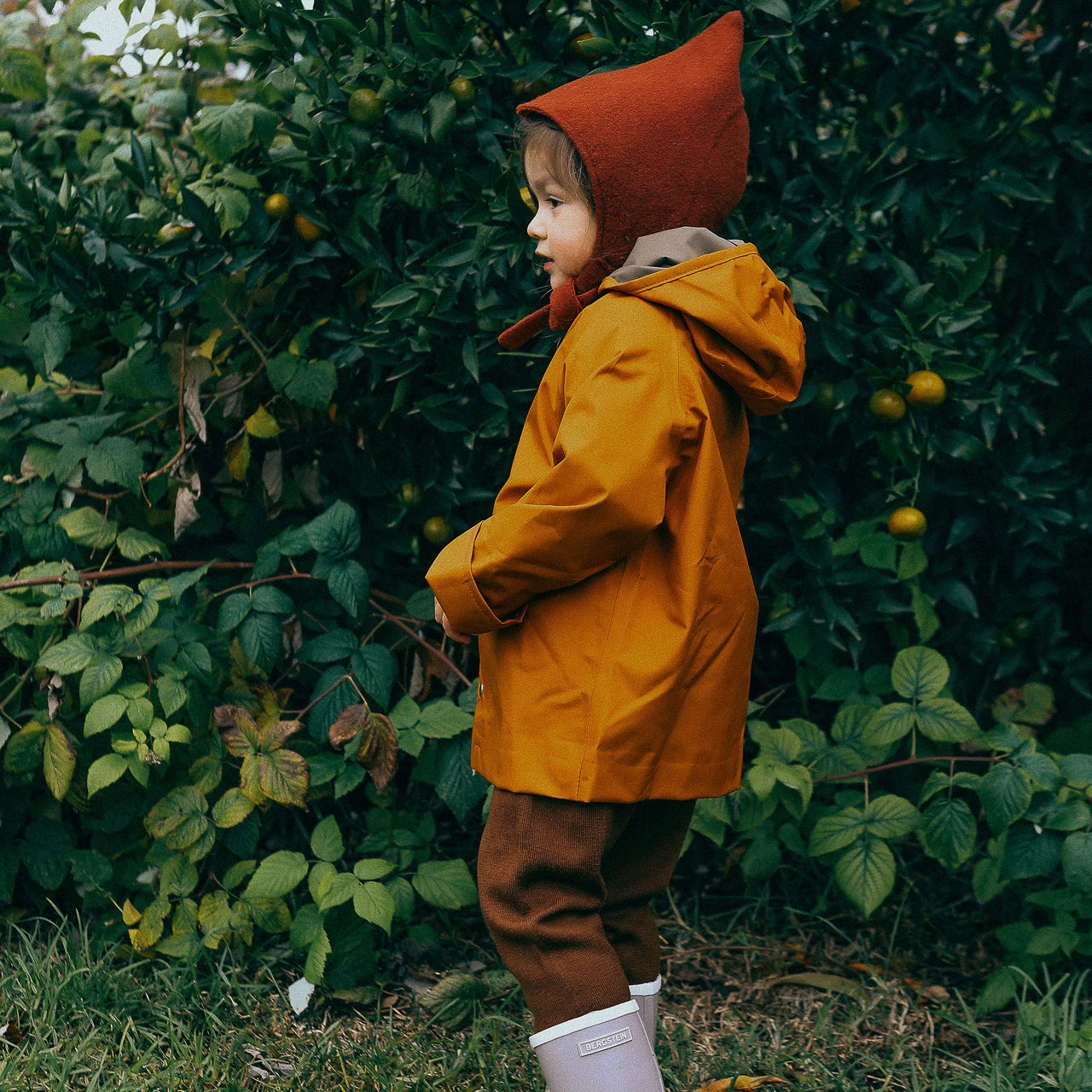 Rain Coat for Kids 100% recycled PET - Red Oak (1-12y)
