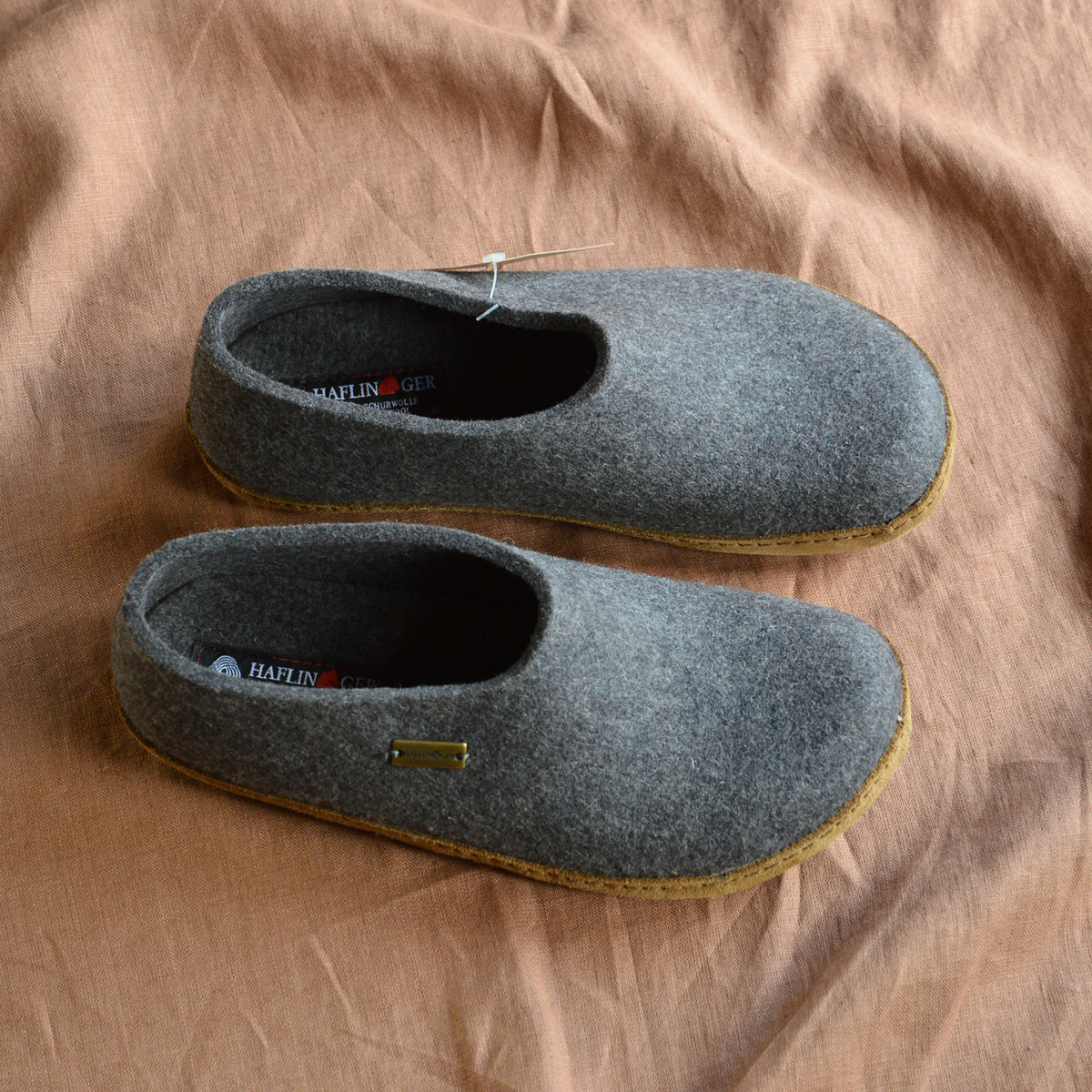 Unisex Wool Felt Moccasin with Leather Sole - Anthracite (36-46) *Pre-Orders open Jan