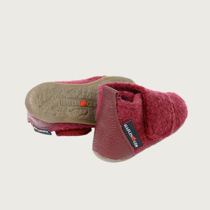 House Shoes - Boiled Wool - Burgundy AW22 (Kids 32) *Last One!