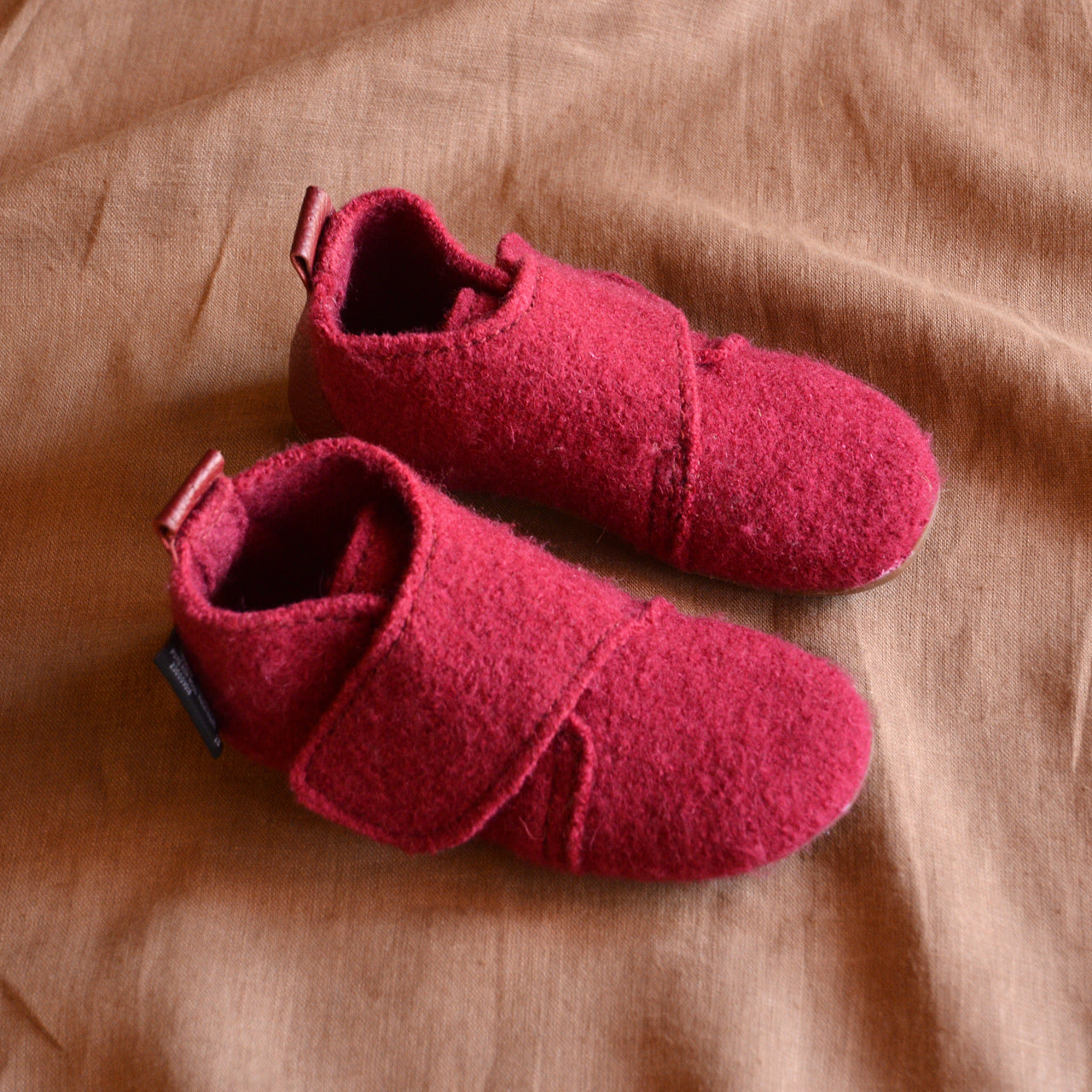House Shoes - Boiled Wool - Burgundy (Kids 27-32) *Last ones