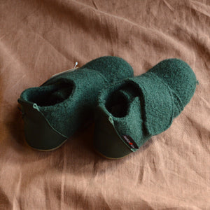 House Shoes - Boiled Wool - Moss AW22 (Kids 28,29) *Last ones