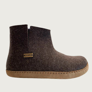 Wool Felt Slippers - Emil's Boots - Brown AW23 (Adults 37-44)
