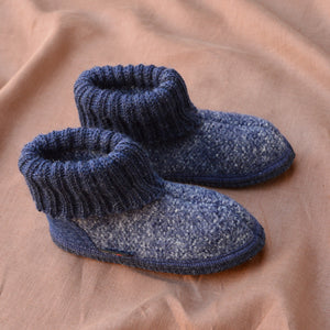 1898 Slipper Boots - Boiled Wool - Denim Melange AW23 (Kids 23-35)