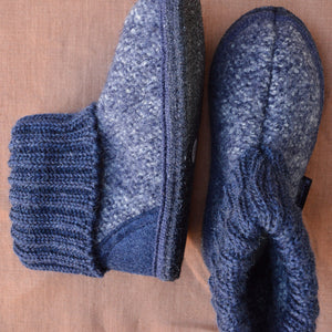 1898 Slipper Boots - Boiled Wool - Denim Melange AW23 (Kids 23-35)