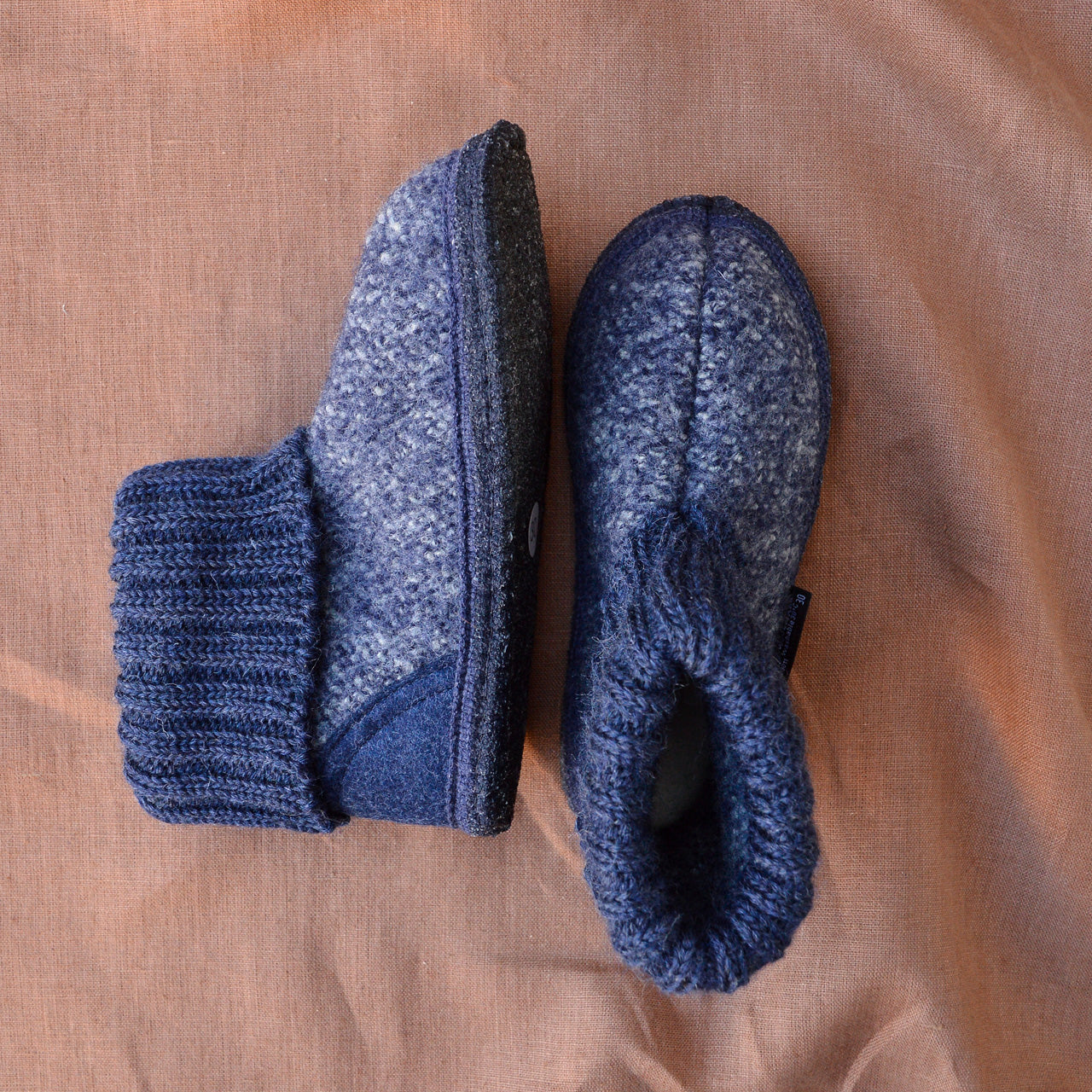 1898 Slipper Boots - Boiled Wool - Denim Melange (Kids 23-35)