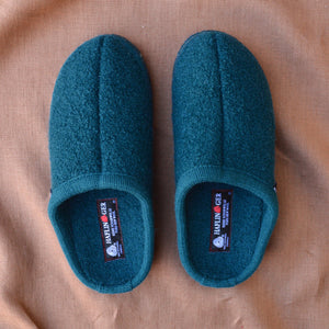 Boiled Wool Slippers - Alaska - Peacock AW23 (Adults 44-46)