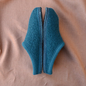 Boiled Wool Slippers - Alaska - Peacock AW23 (Adults 36-47)