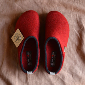 Wool Felt Clogs - Kris - Paprika (Adults 36-42)