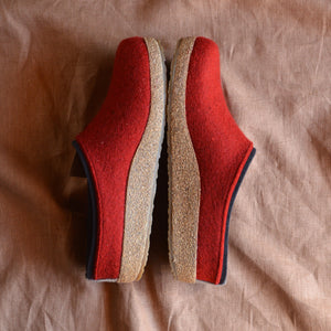 Wool Felt Clogs - Kris - Paprika (Adults 36-42)