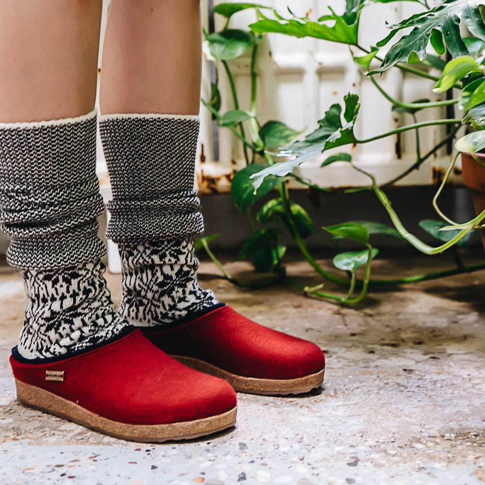 Wool Felt Clogs - Kris - Espresso (Adults 36-46)