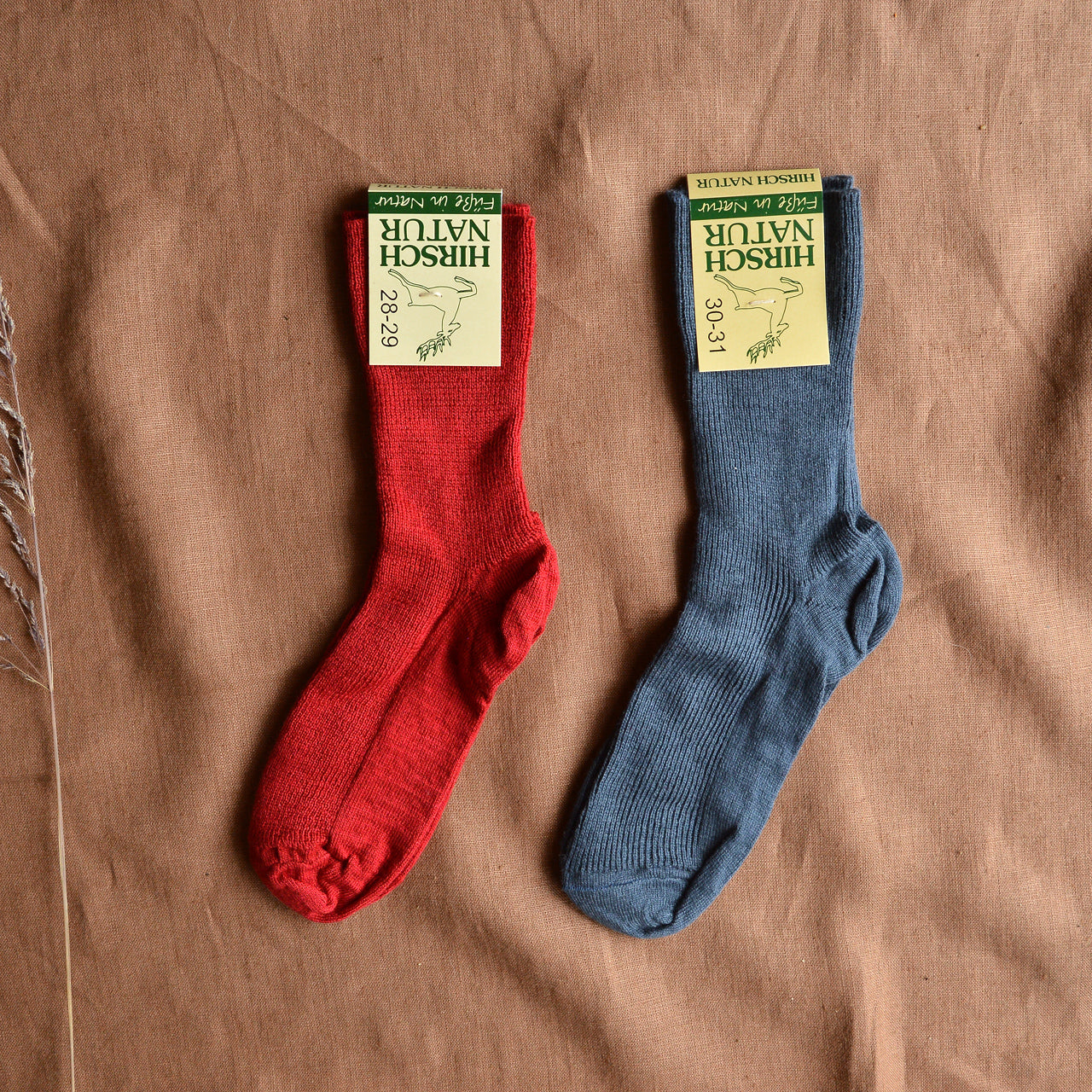 Organic Wool Socks with Silicone Grips Hirsch Nature 015s - Little Spruce  Organics