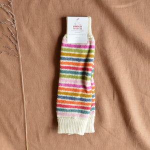 Organic Wool Plush Rainbow Legwarmers (Child 1-5y+)