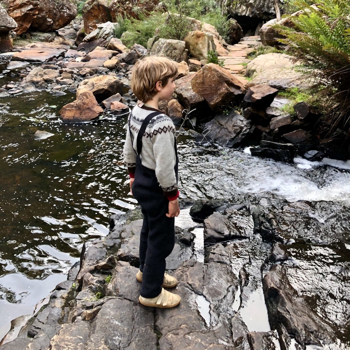 Boiled Wool Dungarees (1-8y) *Retired Style