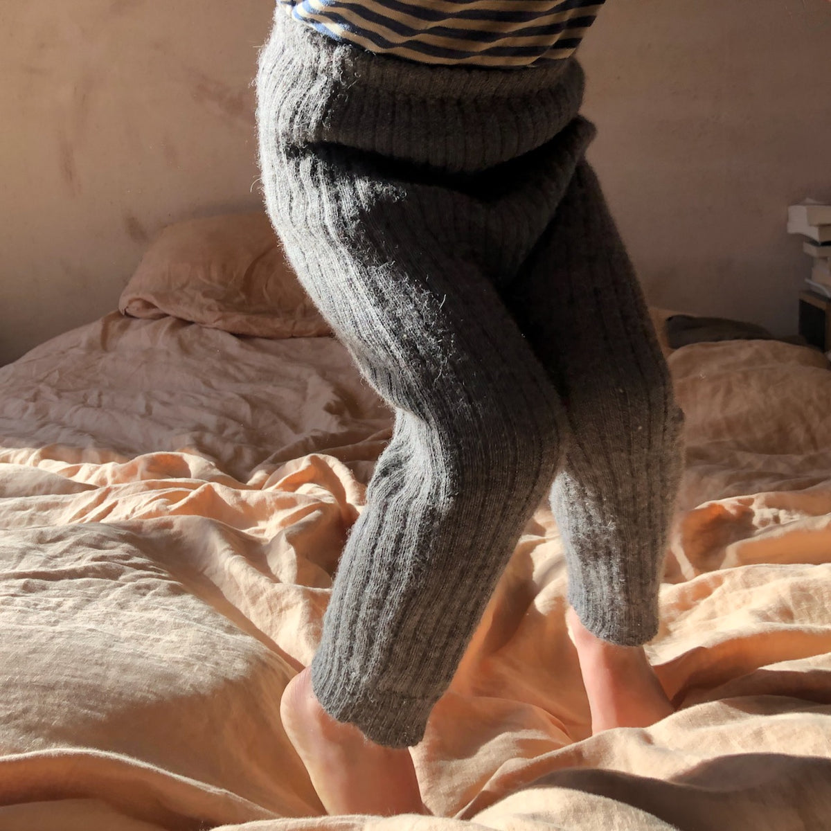 Rib Knit Leggings - 100% Baby Alpaca (12m-3y)