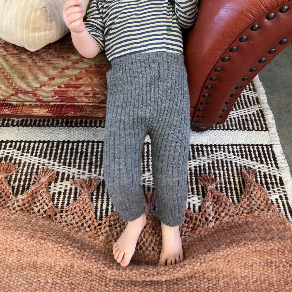 Rib Knit Leggings - 100% Baby Alpaca (12m-3y)