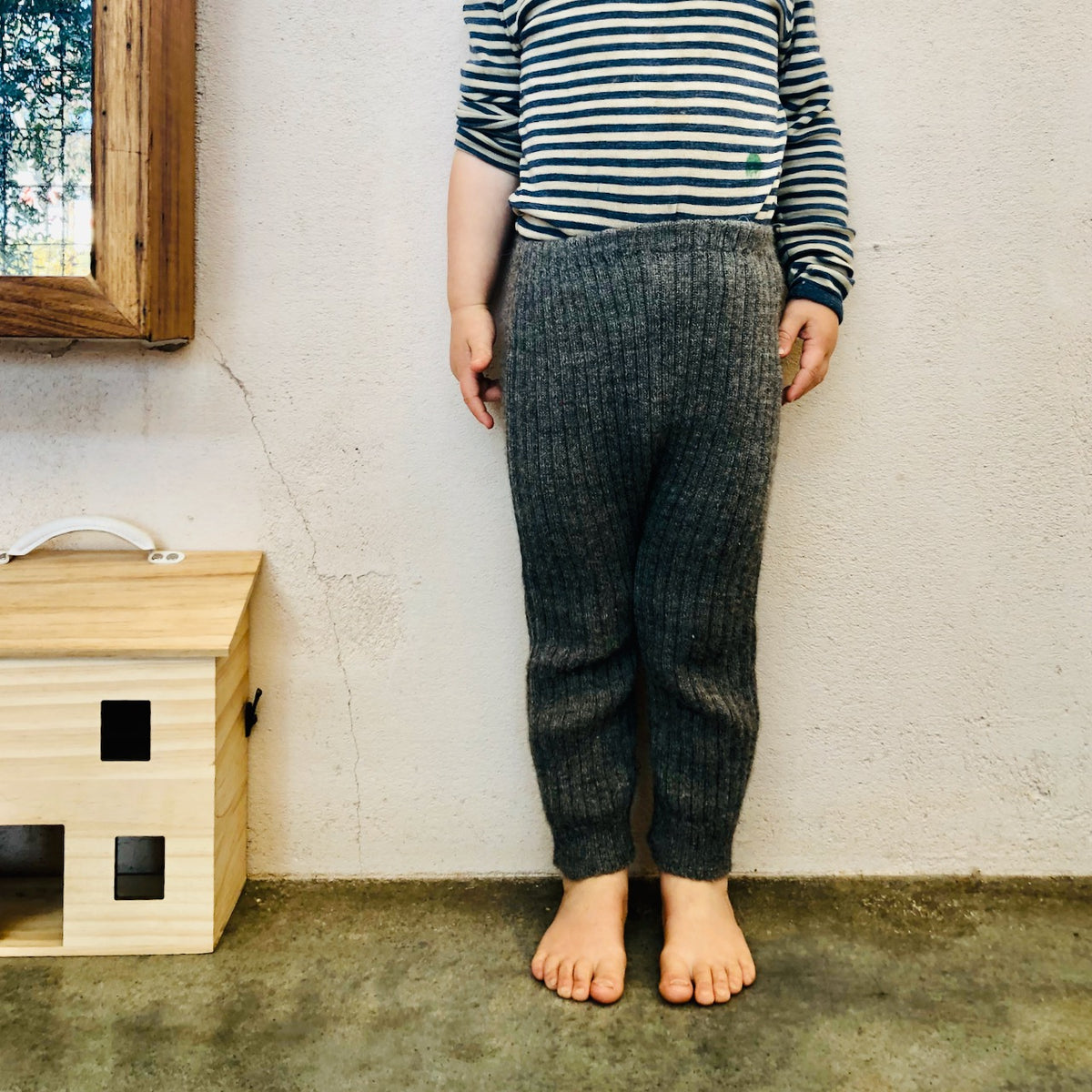 Rib Knit Leggings - 100% Baby Alpaca (12m-3y)
