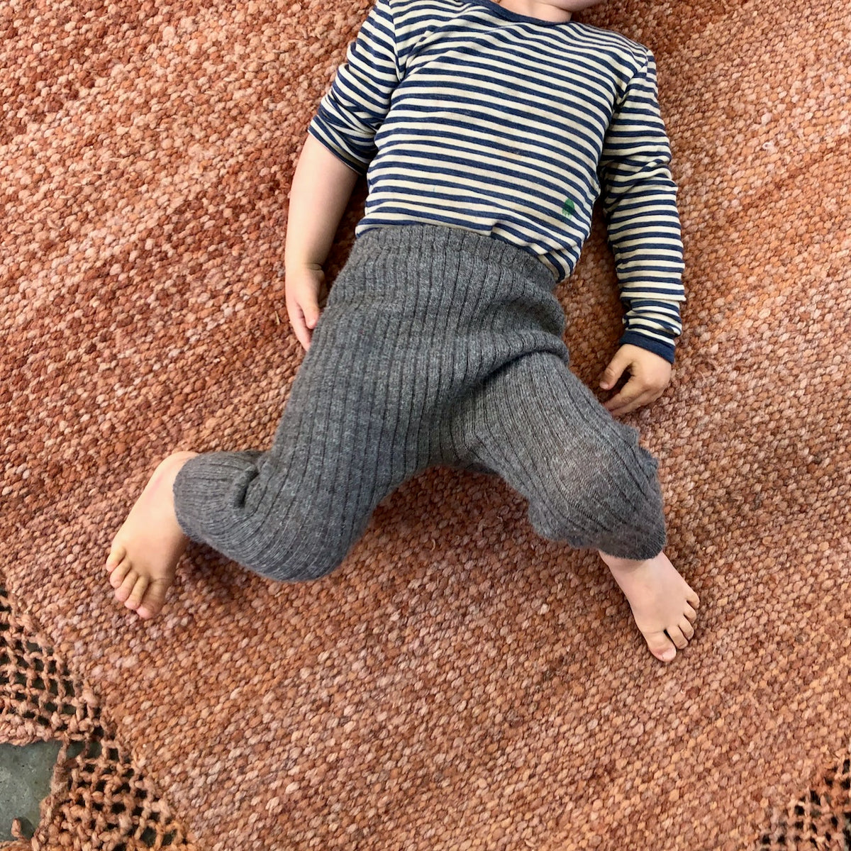 Rib Knit Leggings - 100% Baby Alpaca (12m-3y)
