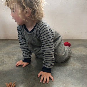 Onesie Super Deluxe PJs in Organic French Terry Merino (0-3m) *Last ones