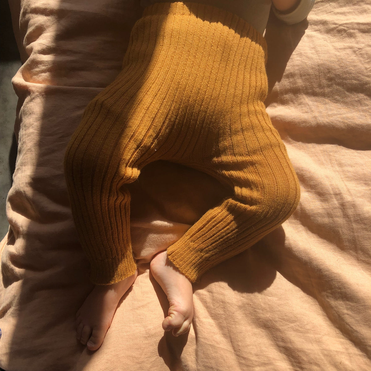 Rib Knit Leggings - 100% Baby Alpaca (12m-3y)