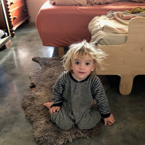Onesie Super Deluxe PJs in Organic French Terry Merino (0-3m) *Last ones