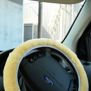 Lambskin Car Steering Wheel Cover