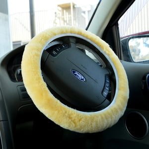 Lambskin Car Steering Wheel Cover