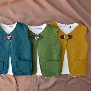 Winter Warmer Wool Vest - Ochre (2-8y)