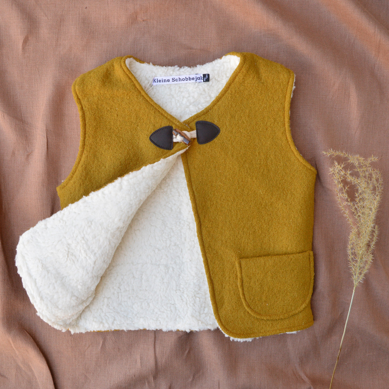 Winter Warmer Wool Vest - Ochre (2-8y)