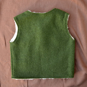 Winter Warmer Wool Vest - Moss Green (2-5y) *Last ones