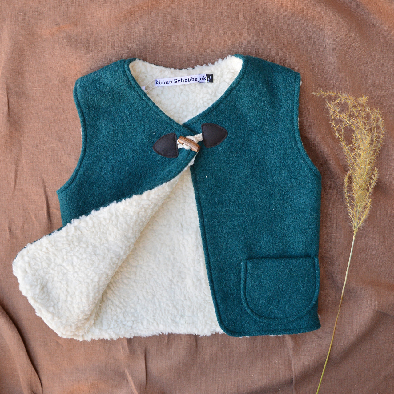 Winter Warmer Wool Vest - Petrol (2-8y)