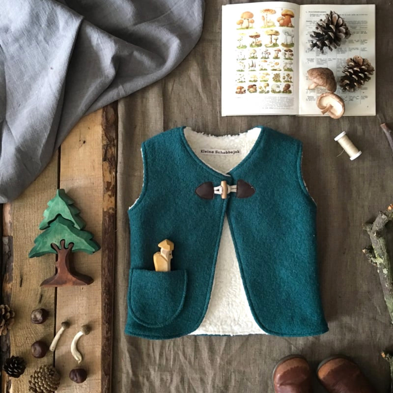 Winter Warmer Wool Vest - Petrol (2-8y)