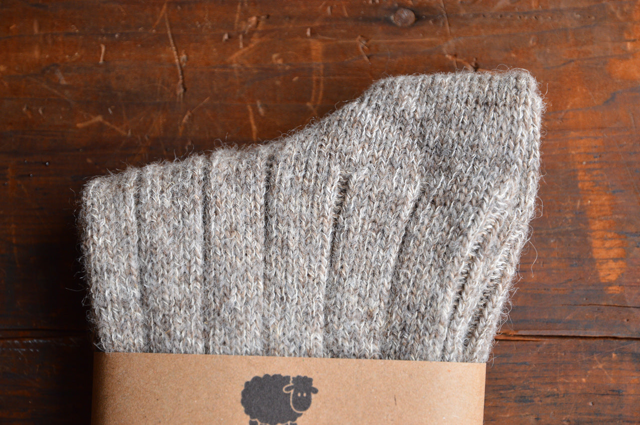 Medium Rib Wool/Alpaca Socks by Lana Bambini from Woollykins