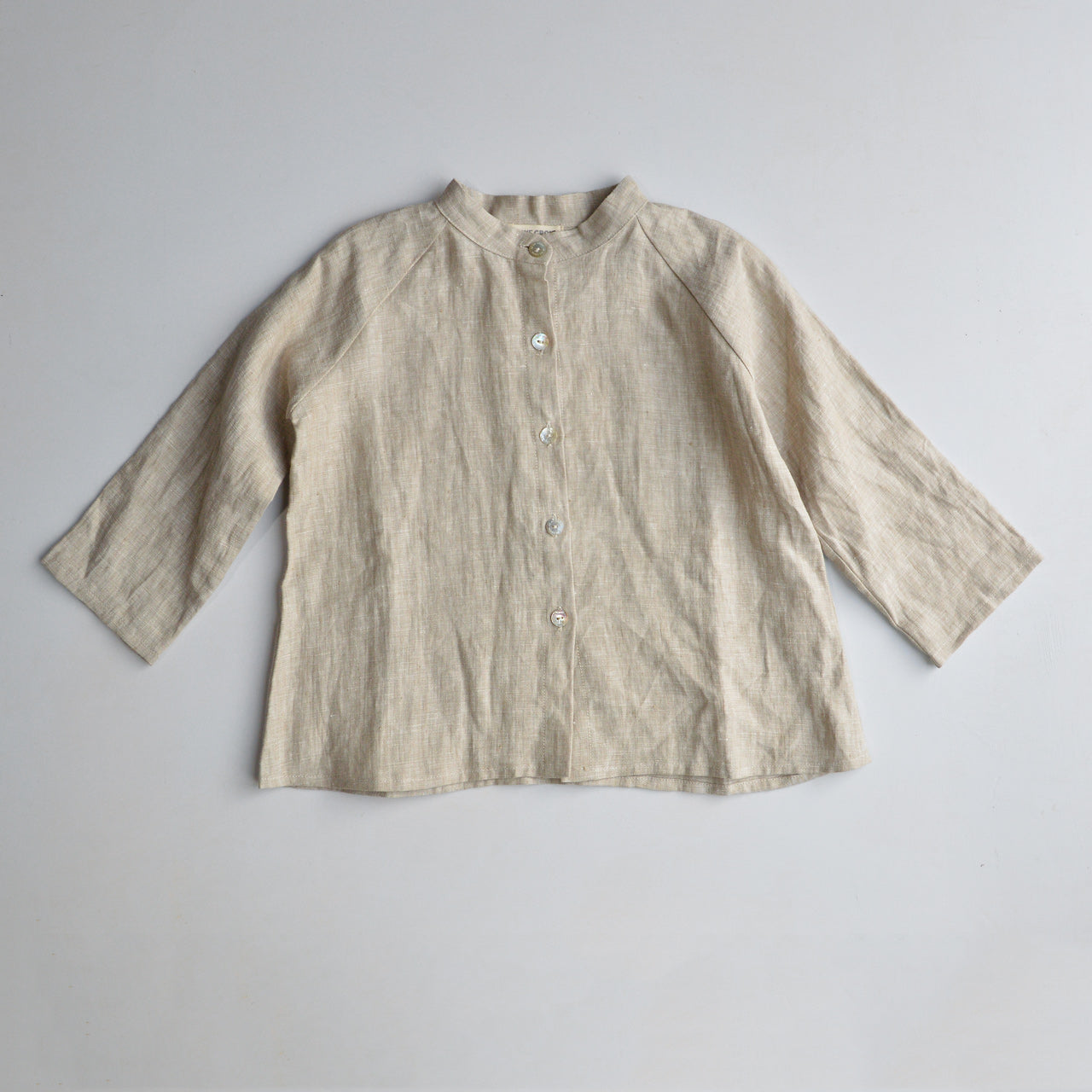 Smock Shirt -100% Linen - Natural Beige (3-5y) *Last One!