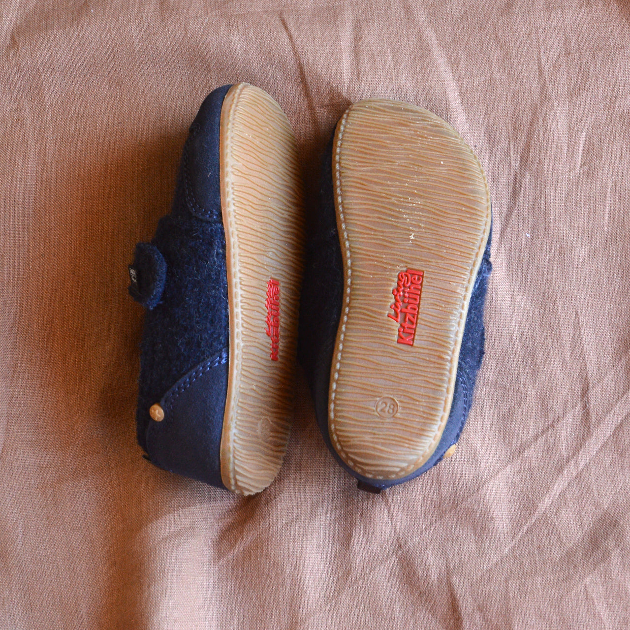 Boiled Wool Kids Shoes - Navy (27) *Last One!