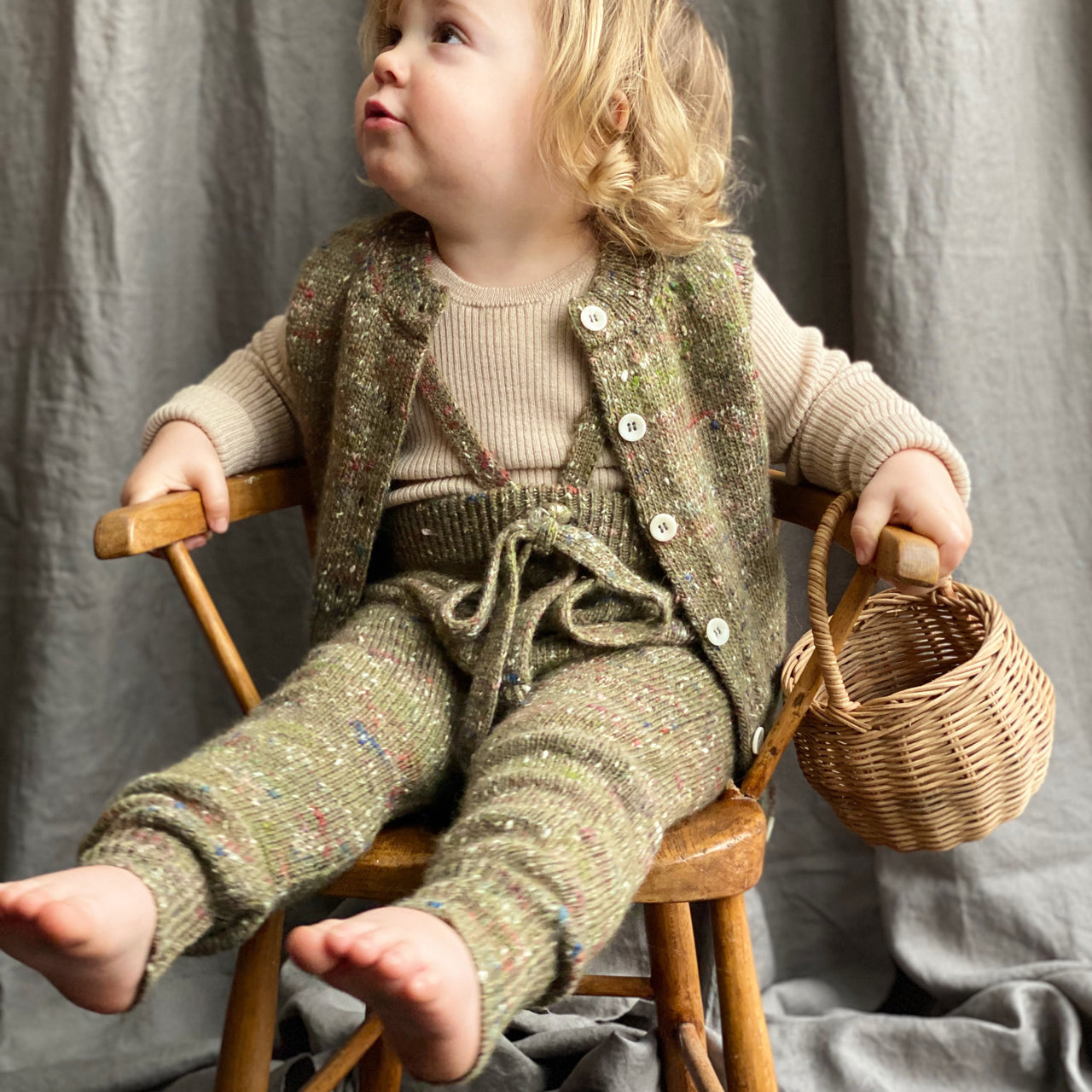 Tylwyth Teg Baby Pants in Merino/Alpaca/Silk - Sage (0-6m) *Last One!